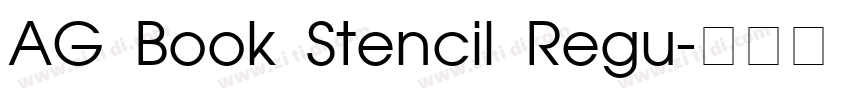 AG Book Stencil Regu字体转换